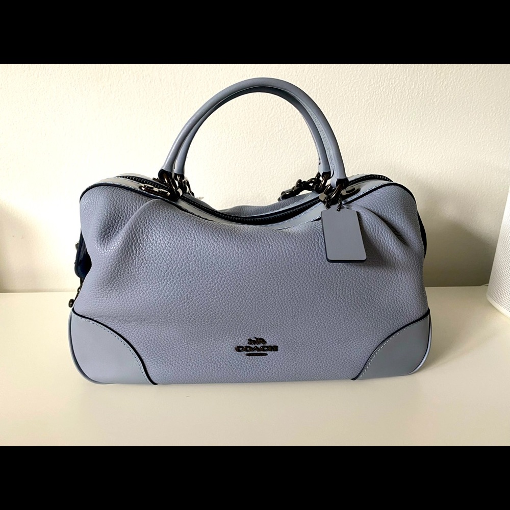 NWT Coach leather Lane satchel top zip bag purse in v5/Mist